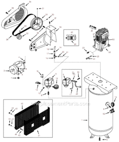 Page A Diagram and Parts List for VT6314 2001 Campbell Hausfeld Compressor